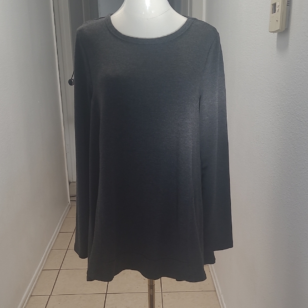 Casual Black-Gray Women's Top